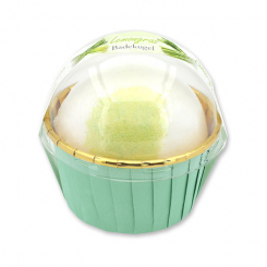 Bath ball with sheep milk 125g in a cases modern, Lemongrass 