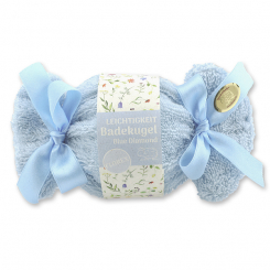 Bath ball with sheep milk 125g in a washcloth "Leichtigkeit", Blue Diamond 