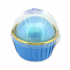 Glitter bath ball with sheep milk 125g in a cases modern, Refreshing 