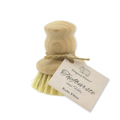 Topfbürste aus Buchenholz mit echt Fibre Borsten 