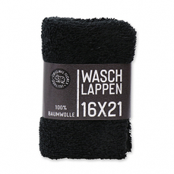 Washcloth 16x21cm "Black Edition", black 