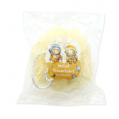 Shower sponge "Weltall Traumfahrt", white 