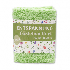 Hand towel 30x30cm "Entspannung", green 