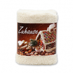 Waschtuch 30x30cm "Zuhause", creme 