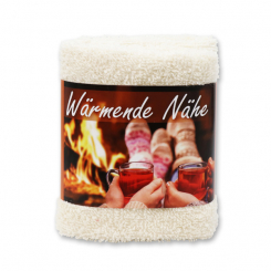 Waschtuch 30x30cm "Wärmende Nähe", creme 