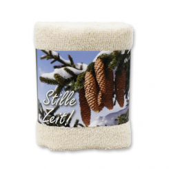 Hand towel 30x30cm "Stille Zeit", creme 