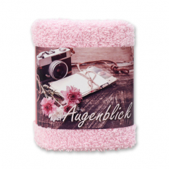 Hand towel 30x30cm "Augenblick", rose 