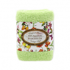Waschtuch 30x30cm "Vintage-Motiv 133", grün 