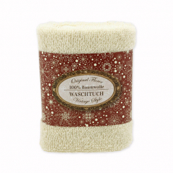 Waschtuch 30x30cm "Vintage-Motiv 182", creme 