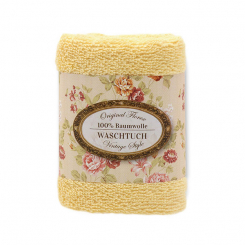 Waschtuch 30x30cm "Vintage-Motiv 20", hellorange 