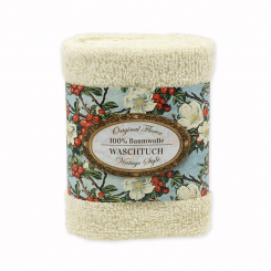 Waschtuch 30x30cm "Vintage-Motiv 209", creme 