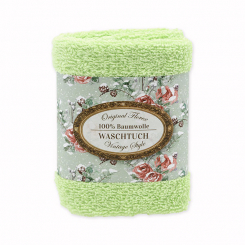 Waschtuch 30x30cm "Vintage-Motiv 217", grün 