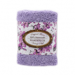 Waschtuch 30x30cm "Vintage-Motiv 58", flieder 