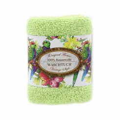 Waschtuch 30x30cm "Vintage-Motiv 81", grün 
