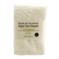 Guest towel 30x50cm with label, white 