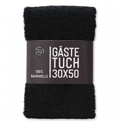 Guest towel 30x50cm "Black Edition", black 