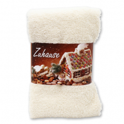 Gästehandtuch 30x50cm "Zuhause", creme 