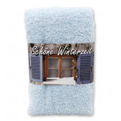 Guest towel 30x50cm "Schöne Winterzeit", blue 