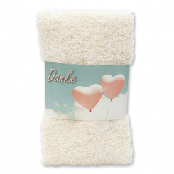 Guest towel 30x50cm "Danke", creme 