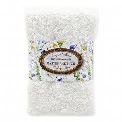 Gästehandtuch 30x50cm "Vintage-Motiv 113", weiß 