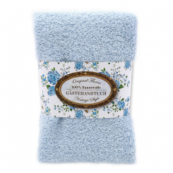 Gästehandtuch 30x50cm "Vintage-Motiv 114", blau 