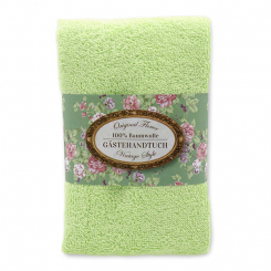 Gästehandtuch 30x50cm "Vintage-Motiv 18", grün 