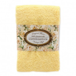 Gästehandtuch 30x50cm "Vintage-Motiv 201", hellorange 