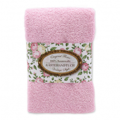 Gästehandtuch 30x50cm "Vintage-Motiv 76", rosa 