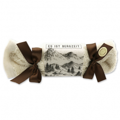 Sheep milk soap 100g in a washicloth "Es ist Bergzeit", Swiss pine 