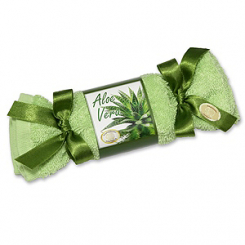 Sheep milk soap in a washing cloth 100g, Aloe vera 