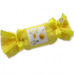 Sheep milk soap in a washing cloth 100g, Camomile 