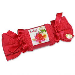 Sheep milk soap in a washing cloth 100g, Lotus 