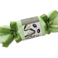 Schafmilchseife eckig 100g im Waschlappen, Olivenöl 