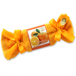 Sheep milk soap in a washing cloth 100g, Orange 