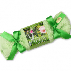 Schafmilchseife eckig 100g im Waschlappenzuckerl "Erholung", Gartenseife 