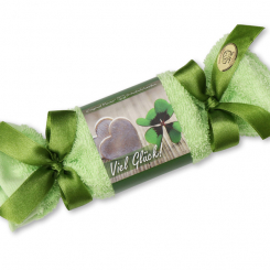 Sheep milk soap 100g in a washcloth "Viel Glück", Verbena 