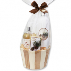 Gift set swiss pine in wooden basket 