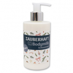 Body milk with sheep milk 250ml in a dispenser "Zauberhaft", Christmas rose white 