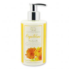 Body milk with organic sheep milk 250ml in a dispenser, Marigold 