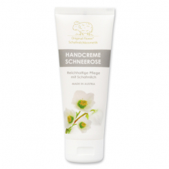 Hand cream with organic sheep milk 75ml, christmas rose white 