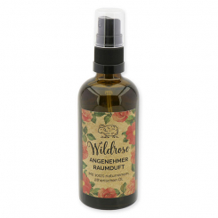Raumduft 100ml im Sprühdispenser, mit 100% ätherischem Öl "Wohlfühlzeit", Wildrose 