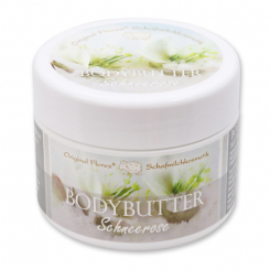 Body butter with organic sheep milk 125ml, christmas Rose White 