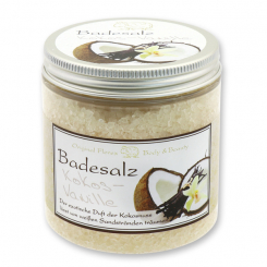 Bath salt 300g in a container modern, Coconut-Vanilla 