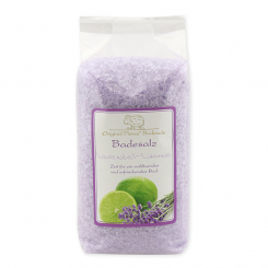 Bath salt 1kg in a cellophane bag, Lavender lime 