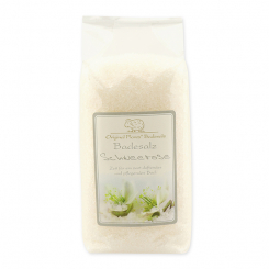Bath salt 1kg in a cellophane bag, Christmas rose white 
