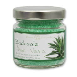 Bath salt 120g in a glass jar, Aloe Vera 
