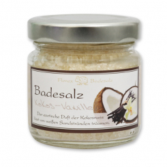 Bath salt 120g in a glass jar, Coco-Vanilla 