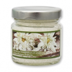 Bath salt 120g in a glass jar, Edelweiss 