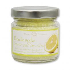 Bath salt 120g in a glass jar, Grapefruit 