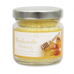 Bath salt 120g in a glass jar, Honey 